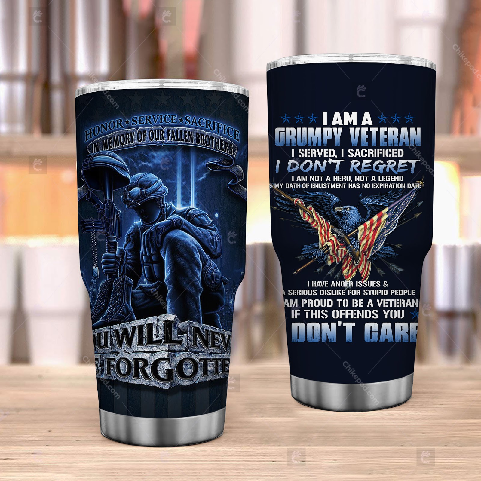 US Army 20Oz 30Oz Stainless Steel Tumbler TS100 ChikePOD