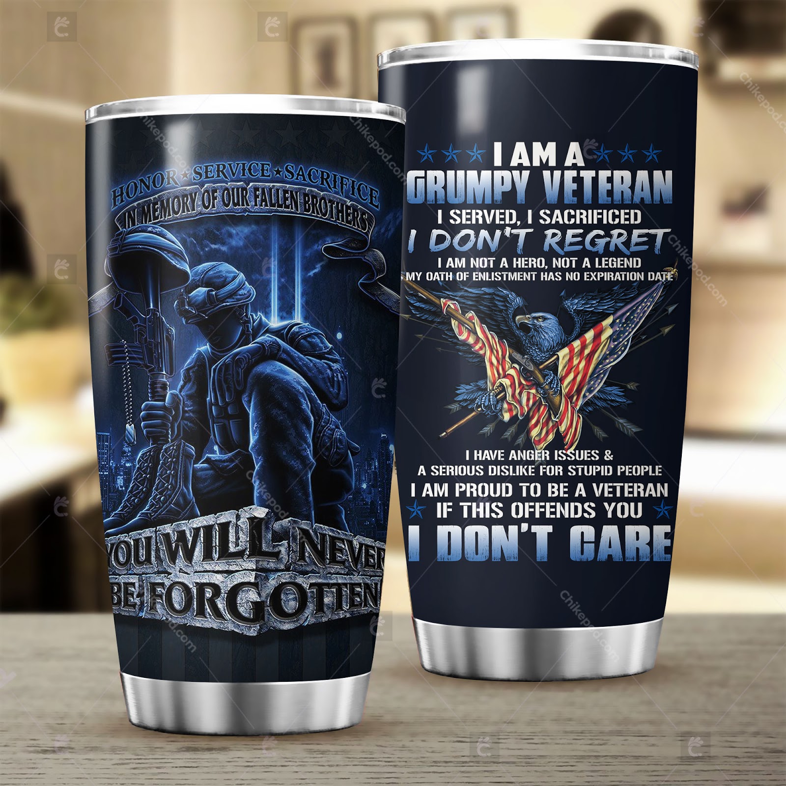 US Army 20Oz 30Oz Stainless Steel Tumbler TS100 ChikePOD