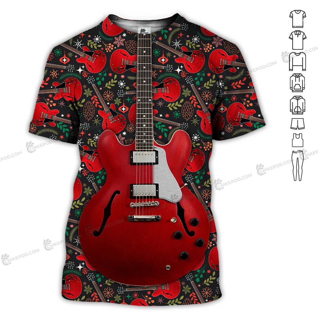 Electric Guitar Pattern Print Women's Shorts